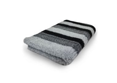 DryBed Premium VetBed Rutschfest streifen grau weiss schwarz Dreifarbig